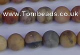 CVJ14 15.5 inches 10mm round matte venus jasper beads wholesale