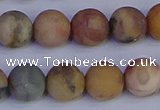 CVJ15 15.5 inches 12mm round matte venus jasper beads wholesale