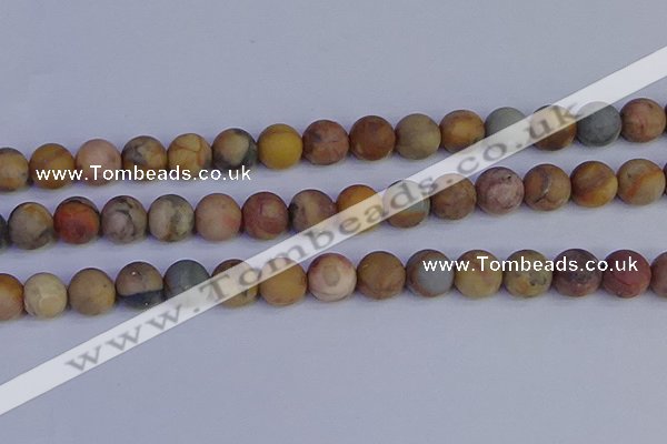 CVJ16 15.5 inches 14mm round matte venus jasper beads wholesale