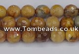 CVJ22 15.5 inches 6mm faceted round venus jasper beads wholesale