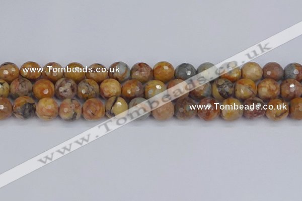 CVJ25 15.5 inches 12mm faceted round venus jasper beads wholesale