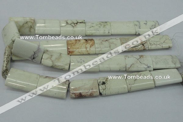 CWB03 15.5 inches 22*32mm rectangle natural white howlite gemstone beads