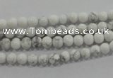 CWB200 15.5 inches 4mm round natural white howlite beads wholesale