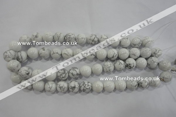 CWB205 15.5 inches 14mm round natural white howlite beads wholesale