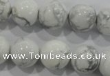 CWB206 15.5 inches 16mm round natural white howlite beads wholesale