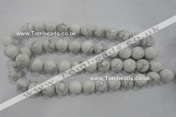 CWB206 15.5 inches 16mm round natural white howlite beads wholesale