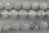 CWB213 15.5 inches 10mm faceted round natural white howlite beads