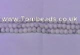 CWB222 15.5 inches 8mm round matte white howlite beads