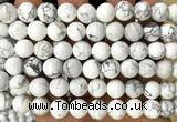 CWB281 15 inches 10mm faceted round white howlite beads