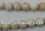 CWB314 15.5 inches 12mm round natural howlite turquoise beads