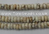 CWB320 15.5 inches 3*6mm rondelle natural howlite turquoise beads