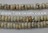 CWB320 15.5 inches 3*6mm rondelle natural howlite turquoise beads