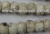 CWB323 15.5 inches 10*14mm rondelle howlite turquoise beads wholesale