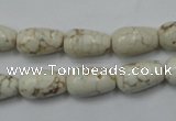 CWB331 15.5 inches 8*14mm teardrop howlite turquoise beads