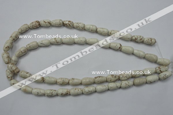 CWB331 15.5 inches 8*14mm teardrop howlite turquoise beads