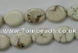 CWB353 15.5 inches 12*16mm oval howlite turquoise beads wholesale