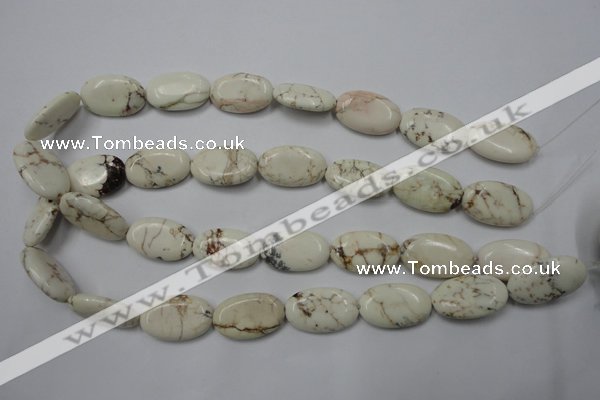 CWB355 15.5 inches 16*25mm oval howlite turquoise beads wholesale