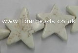 CWB379 15.5 inches 25*25mm star howlite turquoise beads wholesale