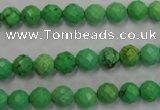 CWB391 15.5 inches 6mm faceted round howlite turquoise beads