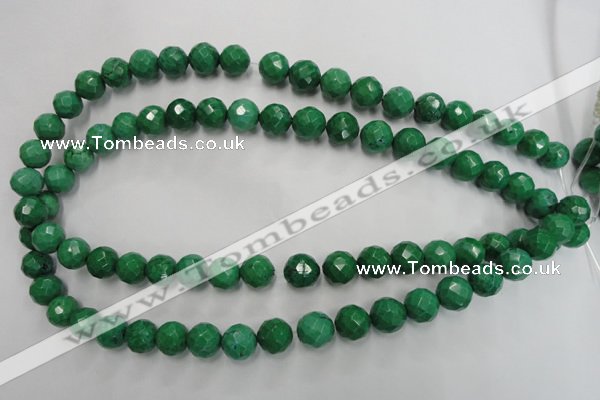 CWB403 15.5 inches 10mm faceted round howlite turquoise beads