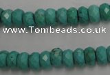 CWB442 15.5 inches 5*8mm faceted rondelle howlite turquoise beads