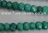 CWB446 15.5 inches 7*10mm faceted rondelle howlite turquoise beads