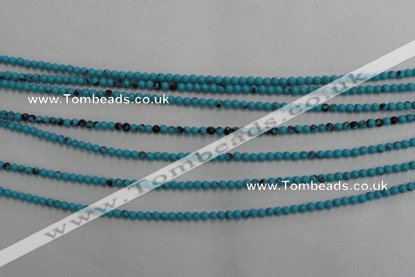 CWB550 15.5 inches 2mm round howlite turquoise beads wholesale