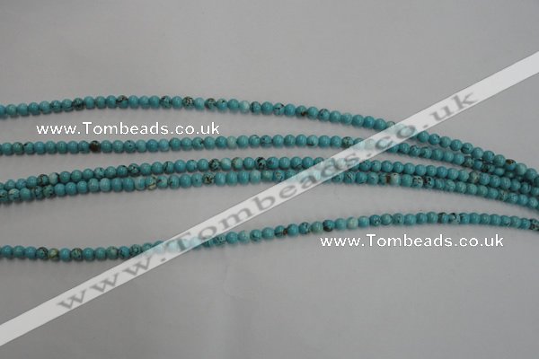 CWB553 15.5 inches 4mm round howlite turquoise beads wholesale