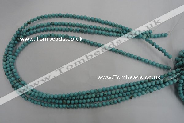 CWB554 15.5 inches 5mm round howlite turquoise beads wholesale