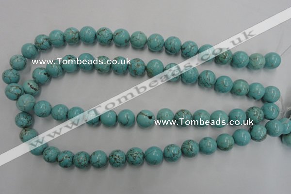 CWB558 15.5 inches 12mm round howlite turquoise beads wholesale