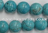 CWB559 15.5 inches 14mm round howlite turquoise beads wholesale