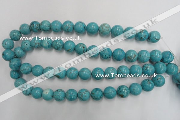 CWB559 15.5 inches 14mm round howlite turquoise beads wholesale