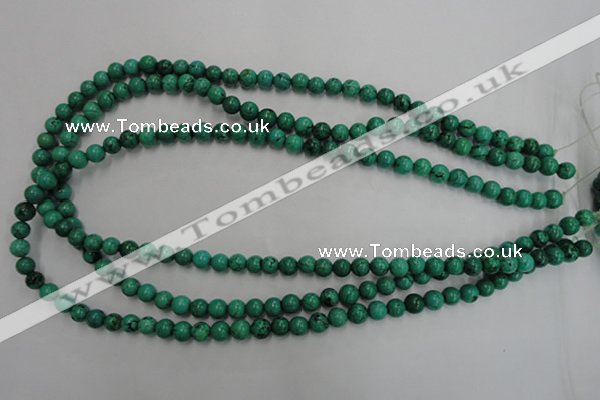 CWB565 15.5 inches 6mm round howlite turquoise beads wholesale