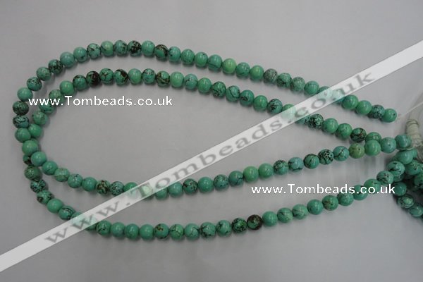 CWB566 15.5 inches 7mm round howlite turquoise beads wholesale