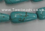 CWB680 15.5 inches 13*30mm teardrop howlite turquoise beads wholesale