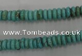 CWB684 15.5 inches 3*8mm rondelle howlite turquoise beads wholesale