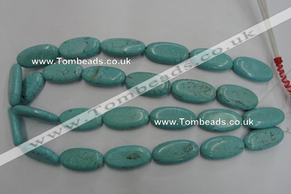 CWB737 15.5 inches 15*30mm oval howlite turquoise beads wholesale