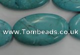 CWB738 15.5 inches 20*36mm oval howlite turquoise beads wholesale