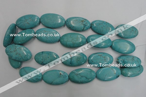 CWB738 15.5 inches 20*36mm oval howlite turquoise beads wholesale