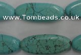 CWB741 15.5 inches 12*30mm marquise howlite turquoise beads wholesale