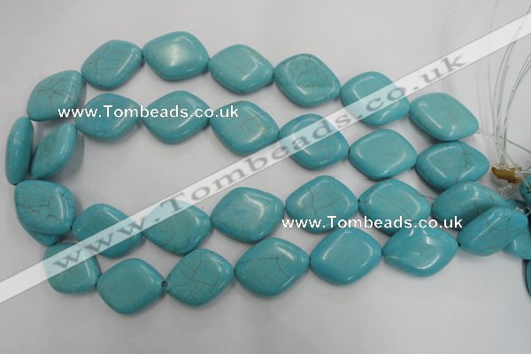 CWB745 15.5 inches 20*26mm diamond howlite turquoise beads wholesale