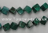 CWB760 15.5 inches 6*6mm cube howlite turquoise beads wholesale