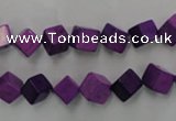 CWB762 15.5 inches 6*6mm cube howlite turquoise beads wholesale