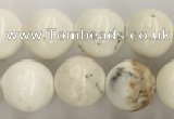 CWB802 15.5 inches 8mm round white howlite turquoise beads