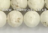 CWB803 15.5 inches 10mm round white howlite turquoise beads