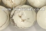 CWB809 15.5 inches 22mm round white howlite turquoise beads