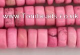 CWB837 15.5 inches 3*6mm tyre howlite turquoise beads wholesale