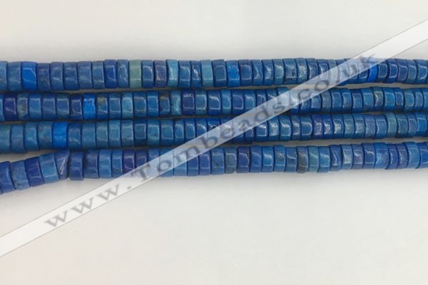 CWB841 15.5 inches 3*6mm tyre howlite turquoise beads wholesale