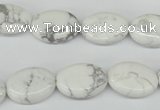 CWB85 15.5 inches 13*18mm oval natural white howlite beads