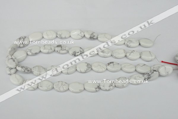 CWB85 15.5 inches 13*18mm oval natural white howlite beads